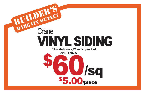 Builder S Bargain Outlet Crane Vinyl Siding 60 Square
